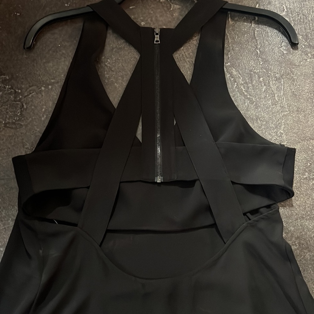 BCBG Maxazria sheer v-neck, super sexy part backless Small top.